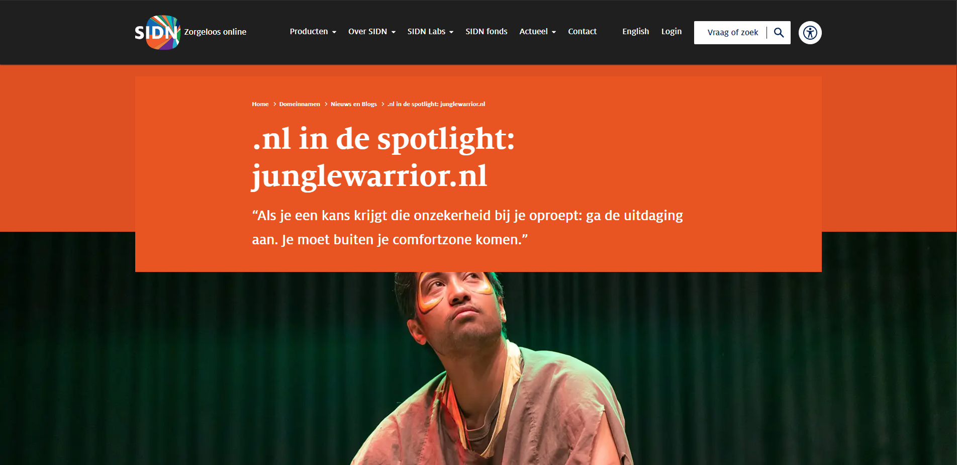 SIDN .nl in de spotlight: junglewarrior.nl